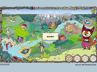 Übersichtskarte des Zauberwalds von Abenteuer Berufe