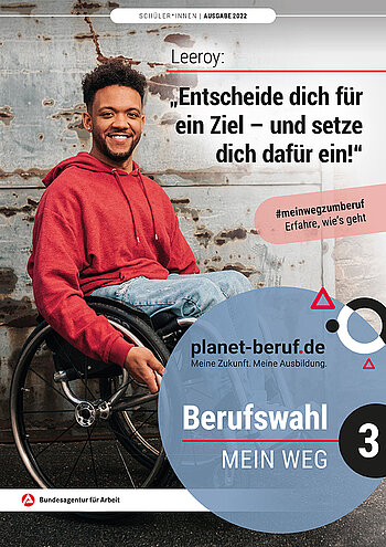 Heftcover Berufswahl - Mein Weg 3 mit YouTube-Star Leeroy im Rollstuhl