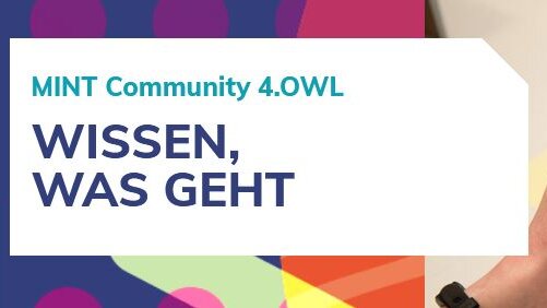 Logo des Projekts MINT Community 4.OWL, Wissen, was geht.