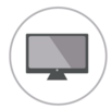 Icon mit einem Computerbildschirm
