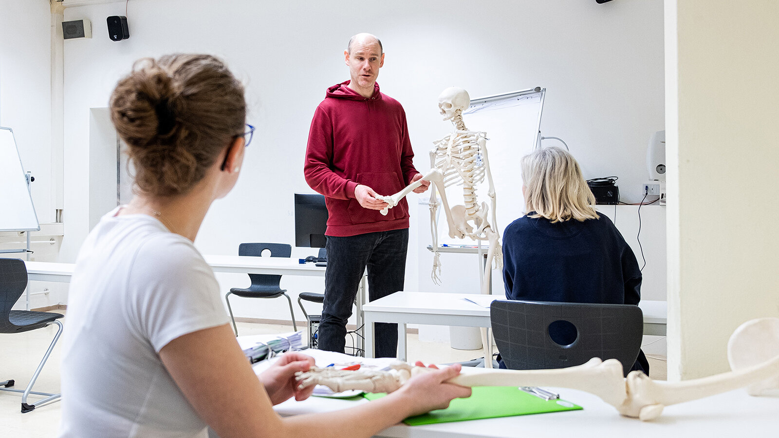 Im Unterrichtsfach Anatomie werden Kenntnisse über den Bau des menschlichen Körper vermittelt.