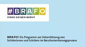 Logo zum Berufsorientierungsprogramm BRAFO des Landes Sachsen-Anhalt.