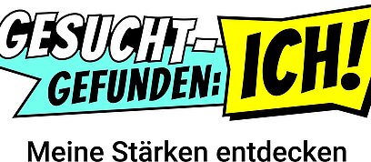 Logo des Tools Gesucht-Gefunden: Ich! mit Unterzeile.