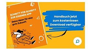 Screenshot Titel des Handbuchs Schritt für Schritt zur eigenen App mit Info zum Download.