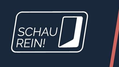 Logo mit dem Text SCHAU REIN! zur Woche der offenen Unternehmen Sachsen (Screenshot).