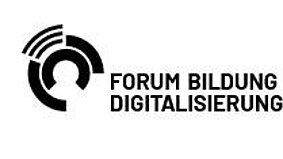 Logo Forum Bildung Digitalisierung bestehend aus schwarzen zusammengesetzten Halbkreisen.