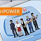 Frauen und Männer als gezeichnete Figuren zeigen in der Anwendung MeisterPower Handwerksberufe.