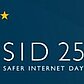 Grafik mit dunkelblauem Hintergrund, einem Stern und dem Text SID25 Safer Internet Day.