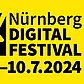 Logo des Nürnberg Digital Festivals vom 1. bis. 10. Juli 2024. 
